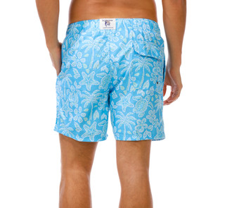 Thumbnail 2: Endless Summer Men's Ocean Print Volley Shorts 