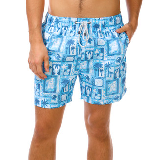 Thumbnail 1: Endless Summer Men's Ocean Patchwork Volley Shorts 
