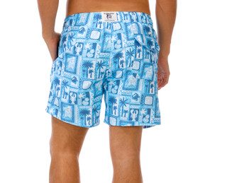 Thumbnail 2: Endless Summer Men's Ocean Patchwork Volley Shorts 