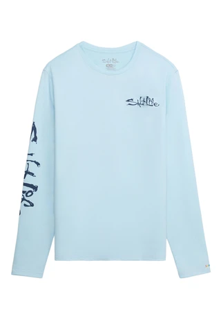 Thumbnail 5: Salt Life Men's Long Sleeve Performance Graphic Tee 