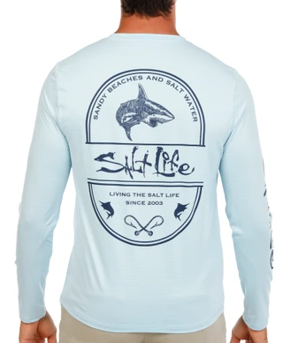 Thumbnail 1: Salt Life Men's Long Sleeve Performance Graphic Tee 