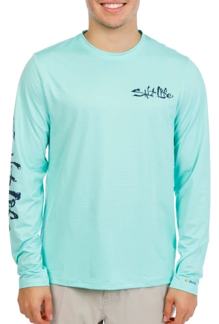 Thumbnail 2: Salt Life Men's Long Sleeve Performance Graphic Tee 