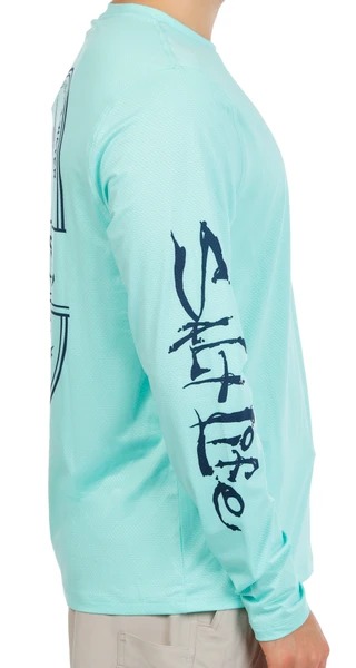 Thumbnail 3: Salt Life Men's Long Sleeve Performance Graphic Tee 