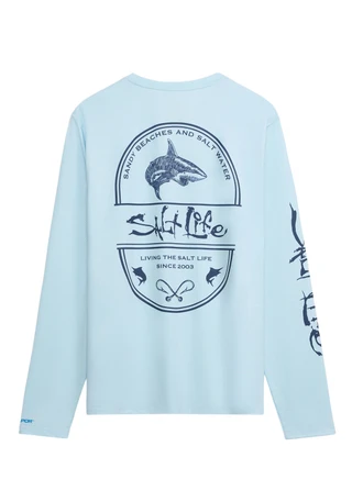 Thumbnail 2: Salt Life Men's Long Sleeve Performance Graphic Tee 