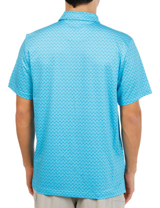 Thumbnail 2: PGA TOUR Men's Short Sleeve Geometric Performance Polo 