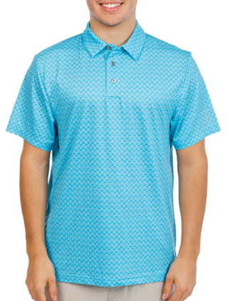 Thumbnail 1: PGA TOUR Men's Short Sleeve Geometric Performance Polo 