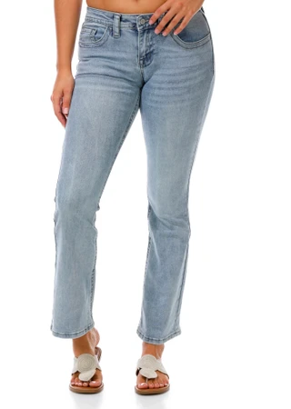 Thumbnail 3: SUNKISSED DENIM Juniors Bow Cross Pocket Bootcut Jeans 
