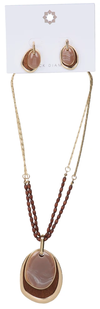 Thumbnail 1: Black Diamond 2 Pc Necklace Set 