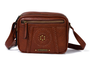 Thumbnail 1: White Mountain Embroidered Camera Organizer Crossbody Bag 