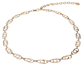 Thumbnail 1: Vince Camuto Oval Crystal Link Chain Belt 