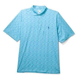 Thumbnail 1: TAILORBYRD Men's Short Sleeve Print Performance Golf Polo 