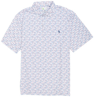 Thumbnail 1: TAILORBYRD Men's Short Sleeve Print Performance Golf Polo 