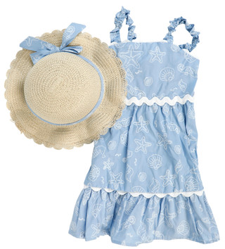 Thumbnail 1: Love Squared Girl's 2 Pc Print Sundress Set 