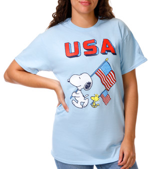 Thumbnail 1: Peanuts Juniors Americana Snoopy Graphic Tee 