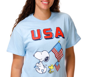 Thumbnail 3: Peanuts Juniors Americana Snoopy Graphic Tee 