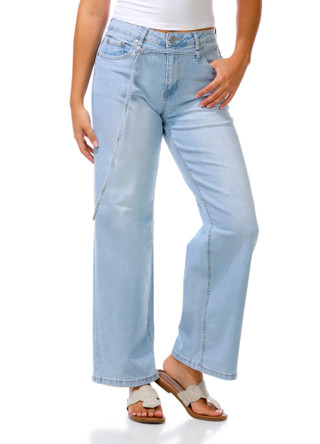 Thumbnail 1: GOGO JEANS Juniors Wide Leg Jeans 