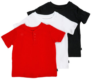 Thumbnail 1: Lee  Toddler Boy's 3 Pk Short Sleeve Henley Tee Set 