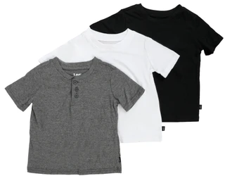 Thumbnail 1: Lee  Toddler Boy's 3 Pk Short Sleeve Henley Tee Set 