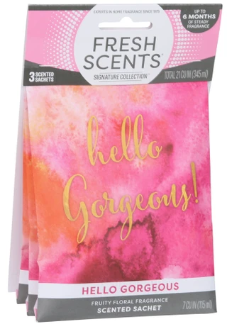 Thumbnail 1: FRESH SCENTS 3 Pk Fruit Floral Scent Sachets 