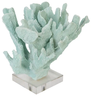 Thumbnail 2: Three Hands Corp 12 in Resin Coral Home Accent 