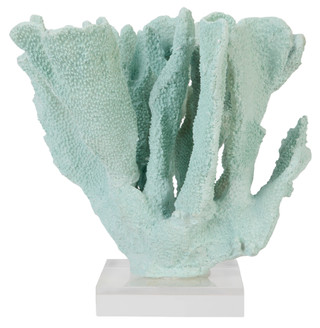 Thumbnail 1: Three Hands Corp 12 in Resin Coral Home Accent 