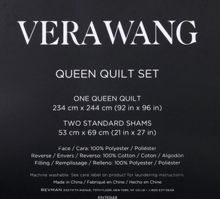 Thumbnail 3: Vera Wang Queen Size Seersucker Stripe Quilt 