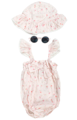 Thumbnail 1: SHABBY CHIC Baby Girl's 3 Pc Romper Set  