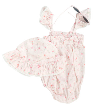 Thumbnail 2: SHABBY CHIC Baby Girl's 3 Pc Romper Set  