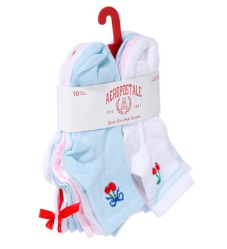 Thumbnail 2: Aeropostale Girls 10 Pk High Quarter Socks  