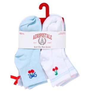 Thumbnail 1: Aeropostale Girls 10 Pk High Quarter Socks  