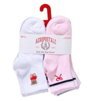 Thumbnail 2: Aeropostale Girls 10 Pk High Quarter Socks 