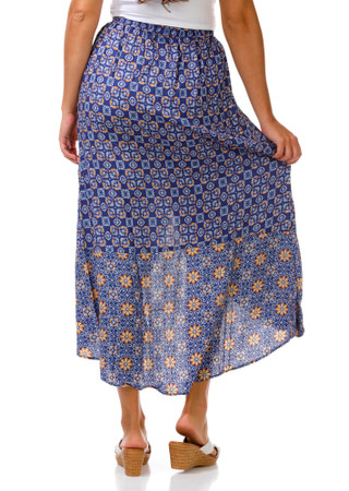 Thumbnail 3: Angie Juniors Floral Tiered Maxi Skirt 