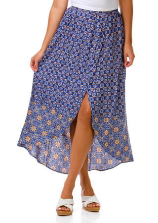 Thumbnail 1: Angie Juniors Floral Tiered Maxi Skirt 