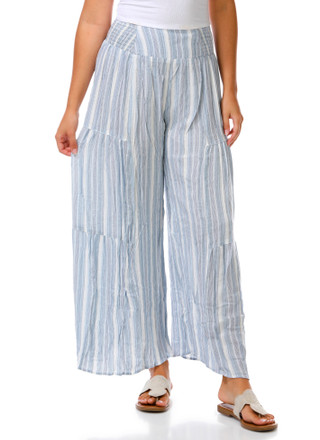 Thumbnail 1: Angie Juniors Woven Stripe Flowy Pants 