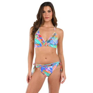Thumbnail 3: La Blanca Womens Tropiflage Halter Swim Top 