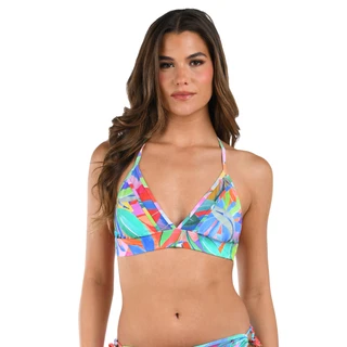 Thumbnail 1: La Blanca Womens Tropiflage Halter Swim Top 