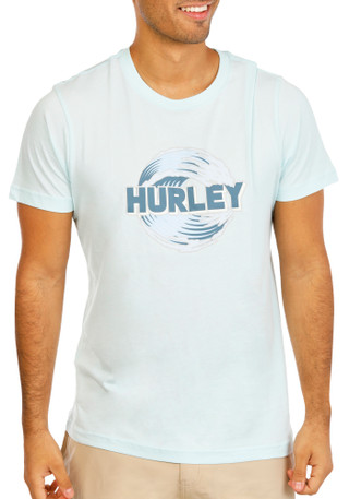 Thumbnail 1: Hurley Men's Short Sleeve Wave Logo Crew Neck Tee 