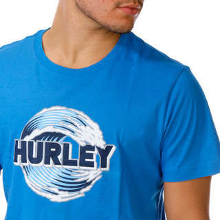 Thumbnail 5: Hurley Men's Short Sleeve Wave Logo Crew Neck Tee 