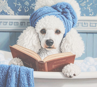 Thumbnail 2: Masterpiece Studios 16x16 Poodle Bath Wall Aty 