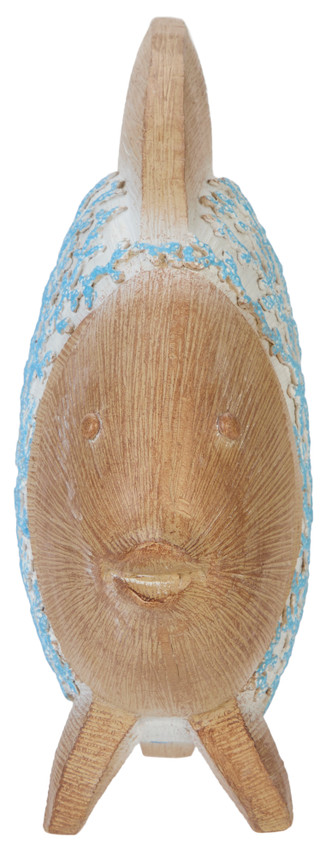 Thumbnail 1: TURTLE KING CORP Wooden Fish Figurine 