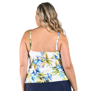 Thumbnail 3: Maxine of Hollywood Plus Double Tier Tankini Swim Top 