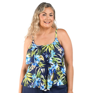 Thumbnail 1: Maxine of Hollywood Plus Double Tier Tankini Swim Top 
