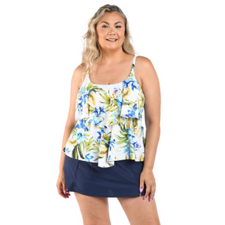 Thumbnail 4: Maxine of Hollywood Plus Double Tier Tankini Swim Top 