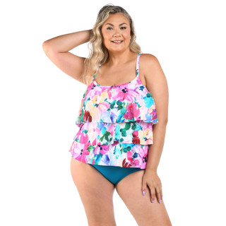 Thumbnail 2: Maxine of Hollywood Plus Triple Tier Tankini 