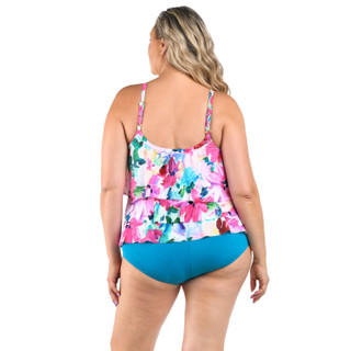Thumbnail 3: Maxine of Hollywood Plus Triple Tier Tankini 