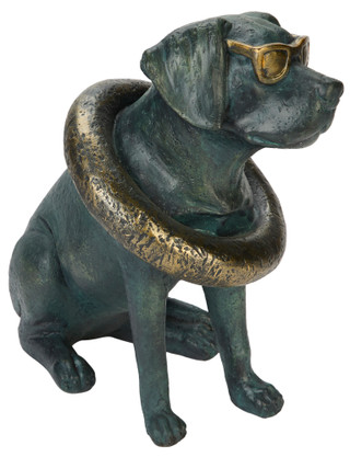 Thumbnail 2: TURTLE KING CORP 12 in Dog Garden Figurine 