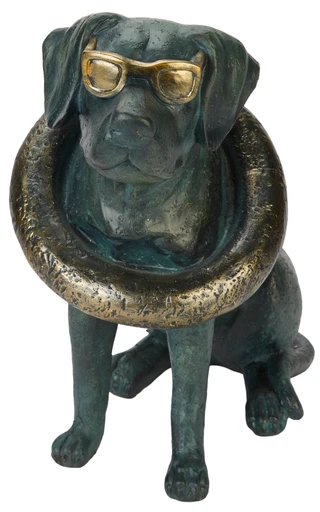 Thumbnail 1: TURTLE KING CORP 12 in Dog Garden Figurine 