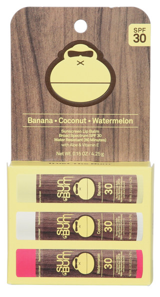 Thumbnail 1: SUN BUM 3 Pk Sunscreen Lip Balms 