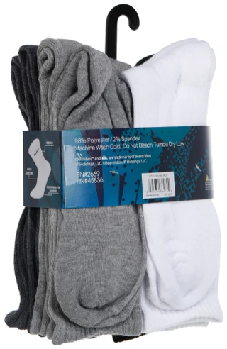 Thumbnail 4: Quiksilver Men's 8 Pk Half Cushion Crew Socks 