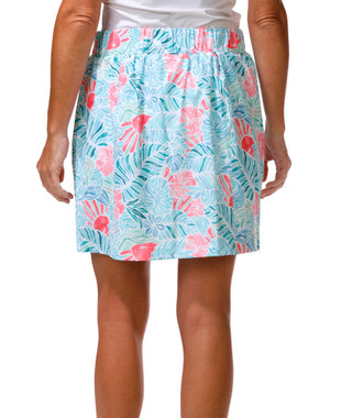 Thumbnail 3: REEL LEGENDS Women's Wrapped Woven Tropical Skort 